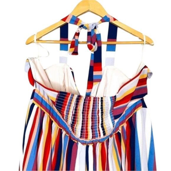 MODCLOTH Frequently Piquant Colorful Striped Halter Dress - Picture 6 of 10